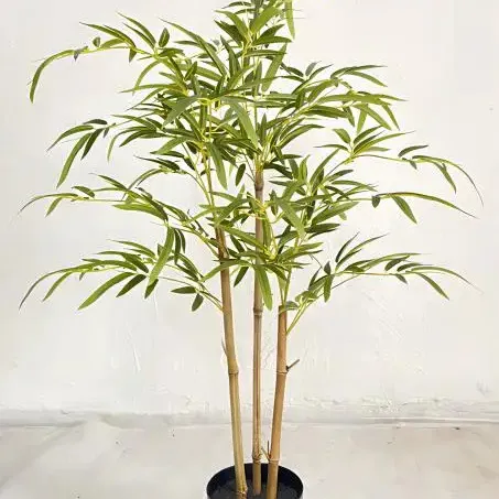 Производство EG-J104, зеленые листья, искусственные бамбуковые растения, комнатные горшки, украшение