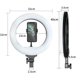 ไฟวงแหวน LED 13นิ้วหรี่แสงได้5500K 24W ไฟสำหรับสตูดิโอถ่ายภาพสตรีมสด/แต่งหน้าพร้อมขาตั้งกล้อง2.1ม. - Product Image 5