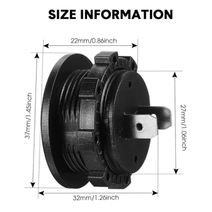 防水DC 12 V 24v发光二极管电压表面板12伏24伏36伏电池监视器 - Product Image 2