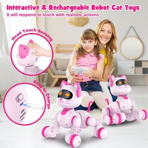 KYK neue fern gesteuerte Roboter katze mit Licht-und Musik tanz Programmier bare fern gesteuerte Roboter katze für Kinder