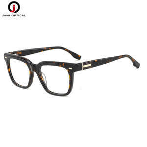 Chất lượng cao Acetate khung quang vuông người đàn ông cổ điển Kính mắt thoải mái kính quang học - Product Image 6