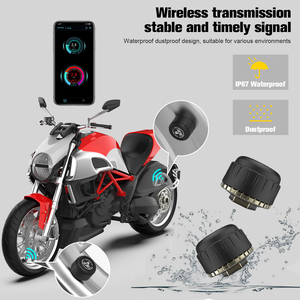 電話アプリディスプレイオートバイBLETpms2センサータイヤ空気圧温度アラームタイヤ監視システムバイクブルートゥースTPMS - Product Image 2