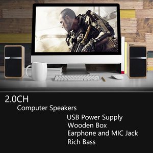 Altavoz de estantería activo HiFi 10W 2,0 nuevo de fábrica con entrada de auriculares y entrada de micrófono 2.0CH Sistema de altavoces multimedia - Product Image 4
