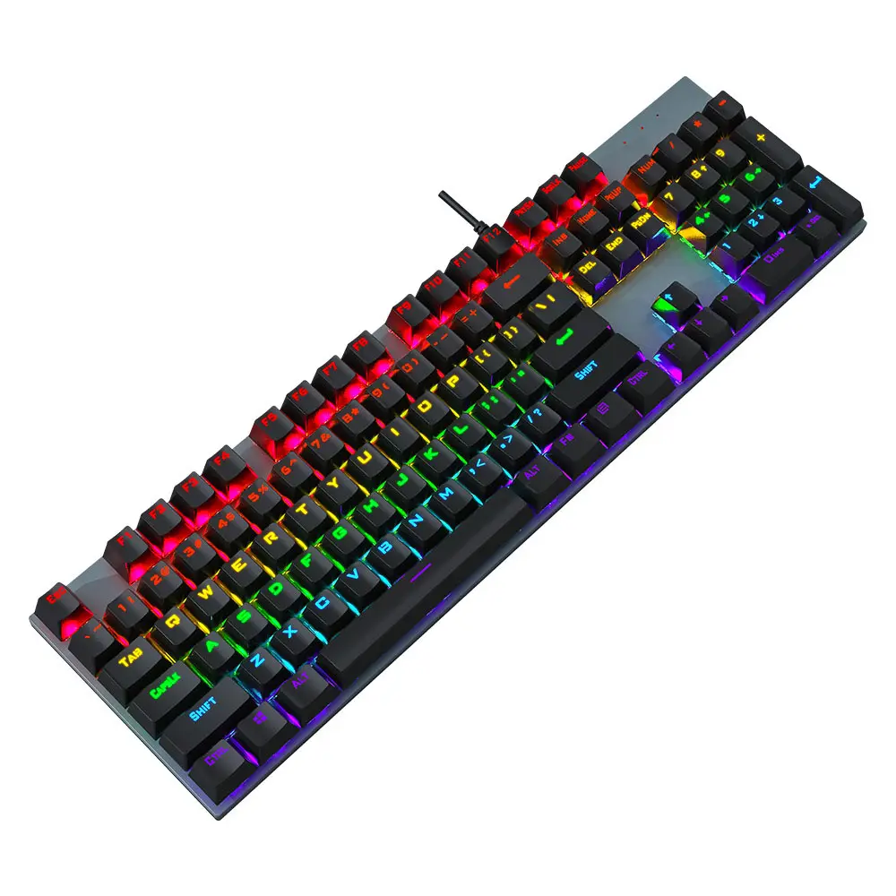 USB kablolu oyun klavye Teclado Mechanico Espanol Para Pc Clavier Gamee oyuncular Claviers De Jeu Rgb mekanik klavye oyun