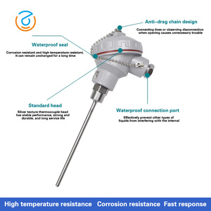 Conjunto de sensor de temperatura de resistencia térmica de platino Pt100, termopar blindado, transmisor de temperatura tipo K, de montaje de - Product Image 4