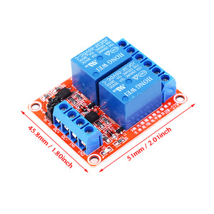 2pcs高/低レベルトリガー2チャンネルリレースイッチオプトカプラー分離DC 5Vリレーモジュール電子部品 - Product Image 3