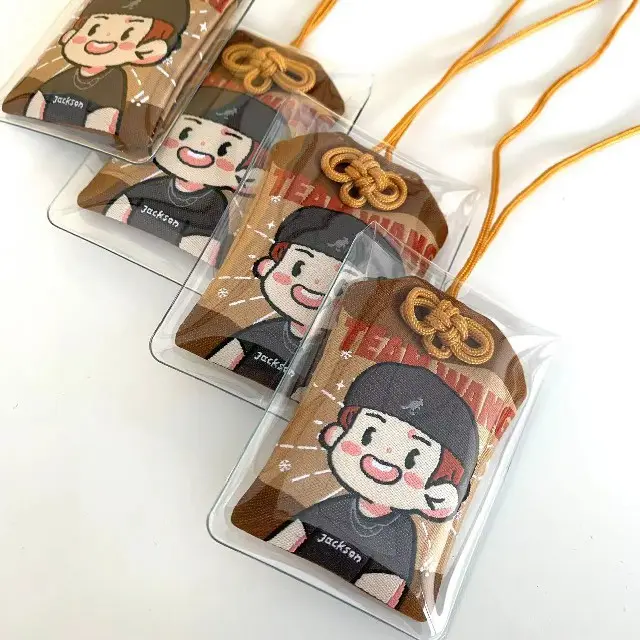 Fortuin Gezondheid Veilig Transparant Rijkdom Tas Talisman Hanger Anime Charm Paar Geschenken, Zegen Tas Voor Rugzakken Omamori Bid