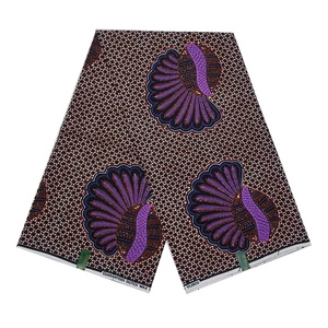 Tessuto africano con stampa a cera reale in poliestere ankara personalizzato java - Product Image 1