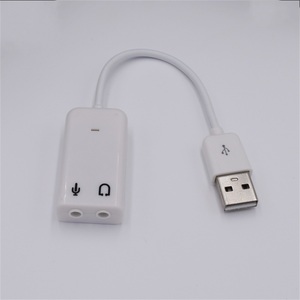 Top sale White <strong>3</strong>.5mm Microphone Earphone Socket to USB 2.0 Sound Card 7.1 Channel Speaker <strong>Audio</strong> Adapter for <strong>raspberry</strong> <strong>pi</strong> 2 - Product Image 2