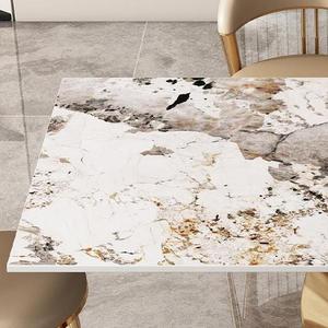 Mesa de comedor MDF de grado italiano Diseñador moderno Simple Rectangular de gama alta para uso doméstico o hotelero - Product Image 3