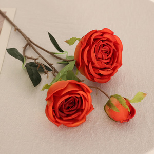 人造丝花束高品质缎花家居花园婚庆派对装饰房间批发玫瑰