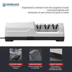 OEM 3-in-1-Elektromesserschärfer mit Diamant schleif mitteln und Präzisions winkel führungen für Messer mit gerader Klinge - Product Image 5