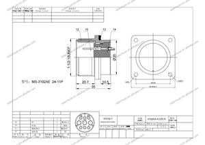 LECHUAN 9P bakır alaşım dairesel konnektör lehim dişli erkek Panel kutusu montaj paneli montaj MS3102 için düz MIL Spec - Product Image 2