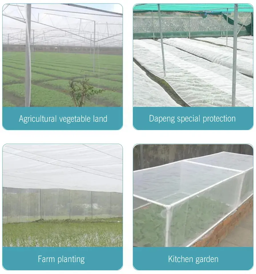 Baixo preço Hdpe 40 50 Mesh Insect Proof Net Garden Mesh Netting para estufa agrícola