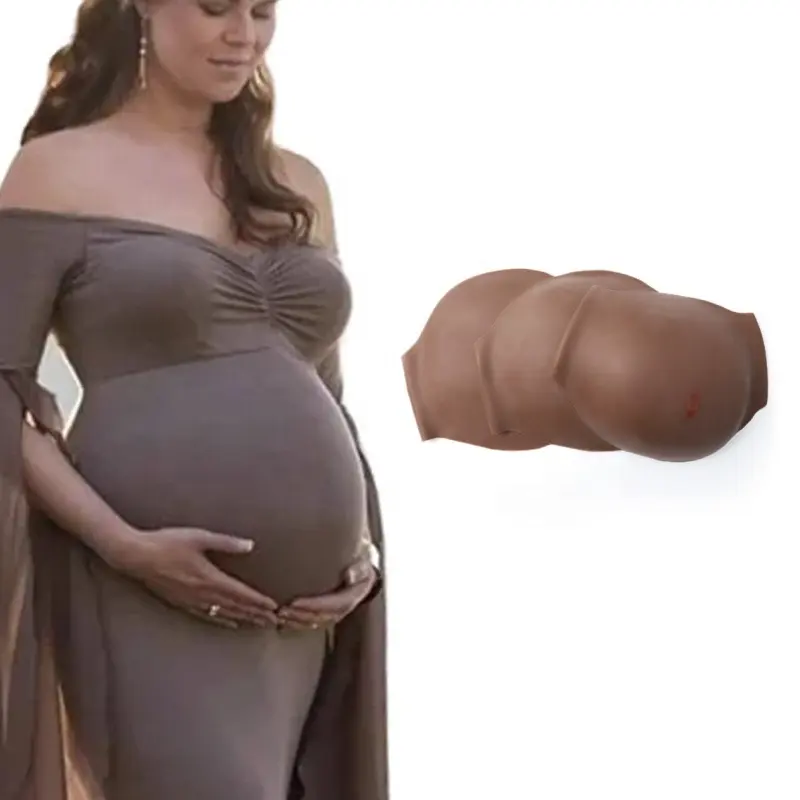 2024 novo design de silicone para barriga grávida, adereços de espuma de memória para barriga unissex de 3,6,9 meses por atacado