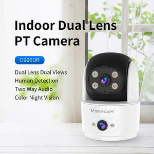 O-Kam Pro-Cámara CCTV de red 4G y WiFi para interiores, lente dual inalámbrica con PTZ y Audio bidireccional, solución de seguridad para el hogar de doble vista - Product Image 2