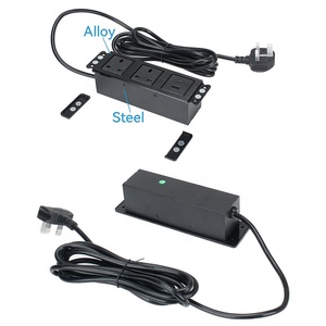 In Desk Recessed Desk Power Strip <strong>UK</strong> Power Outlet with 2 USB Port /Office Sofa Cabinet Hidden <strong>Mounted</strong> Desk Usb Socket - Product Image 5