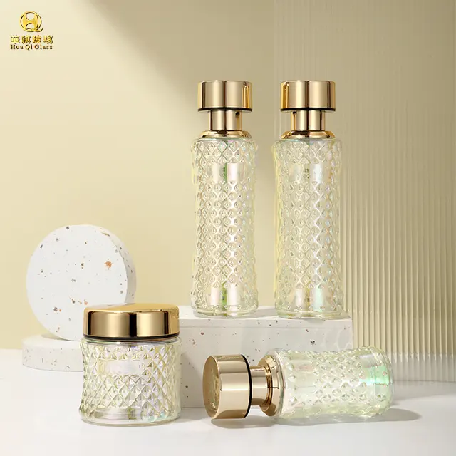 Neuankömmling Luxus Make-up Flasche Creme Glas Hautpflege Verpackung Benutzer definierte Probe Behälter Kosmetik für die Hautpflege