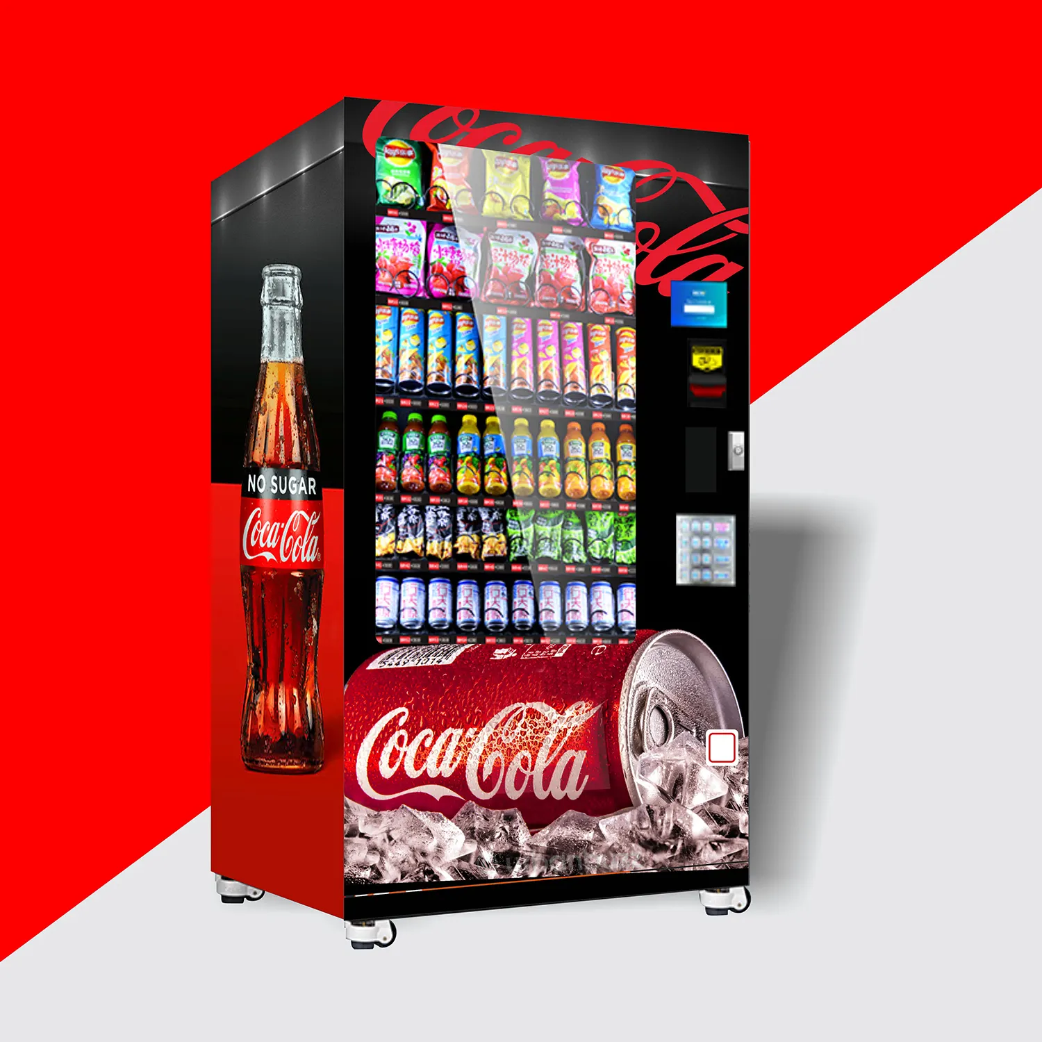 Automatic Coin Operated Milk Tea Snack Drink Combo Vending Machine