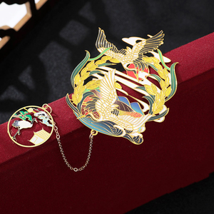 定制书签金属搞笑卡哇伊水彩中国书签个性化磁铁书签 - Product Image 3