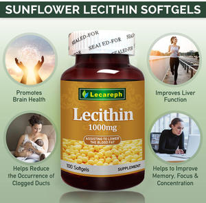 Lecithin Softgel Kapseln Leber funktions unterstützung Brain Health Booster Hilft bei der Verbesserung des Gedächtnis fokus und der Konzentration - Product Image 2