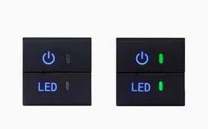 Vierkant-Doppel-LED-Lichtleiste-Schalter mit Blaulicht On-Off