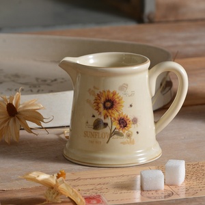 现代风格花卉定制图案陶瓷咖啡具批发茶壶杯套装4pcs - Product Image 2