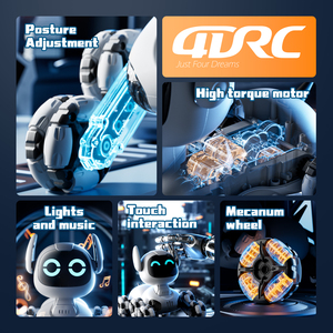 4DRC 4D-Y9 2.4g 4wd çift mod Rc Robot köpek oyuncaklar 360 ° sekiz tekerlek dublör Robot köpek oyuncaklar jest algılama uzaktan kumandalı Robot köpek - Product Image 6