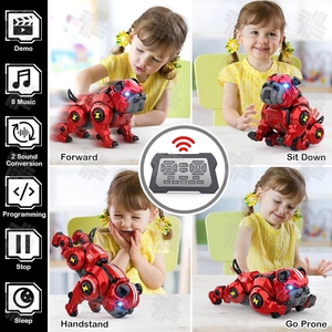 KW Robot cane giocattoli per bambini a infrarossi Touch Sensor programmazione Smart Stunt Dog Robot giocattoli telecomando Robot cane intelligente