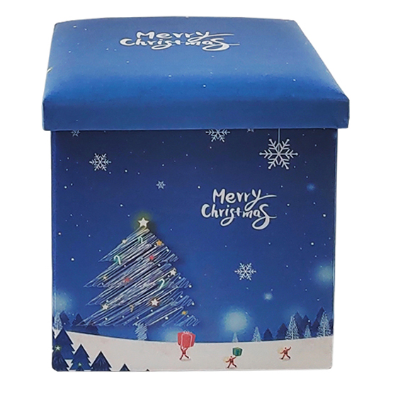 New preheating Christmas style leather storage ottoman and new pouf stool high quality ottoman