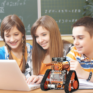 Internat ionale Schule Esp32 Diy Tracked Chassis Roboter teile Montage kit Kid Programmable Stem Education Robotics Kit für Schüler - Product Image 1