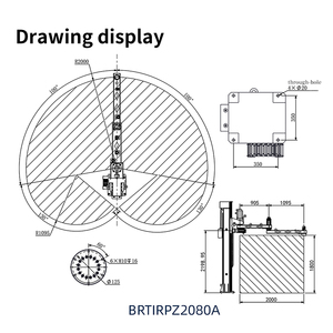 Robot de paletizado Braun, robot de columna, robot de cuatro ejes BRTIRPZ2080A, carga y descarga de paletizado