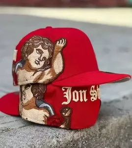 Nakış Jon Stan yama melek kap <span class=keywords><strong>Topi</strong></span> kapatma spor beyzbol şapkası yeni Gorras dönemi orijinal donatılmış Snapback kap