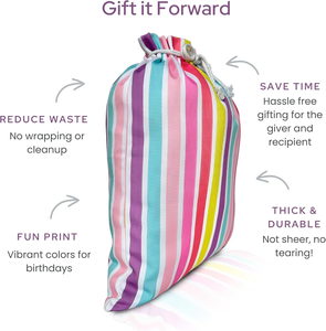 Large Eco Friendly <strong>Draw</strong> <strong>String</strong> Dust <strong>Bag</strong> Rainbow <strong>Pattern</strong> Canvas Dust <strong>Bag</strong> for Purses Shoe Boxes Blankets - Product Image 3