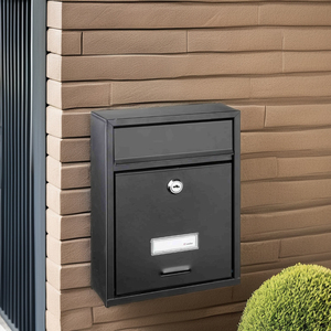 Treo tường kim loại hộp thư an toàn Key-Lock vườn thư và bưu kiện Box cho sử dụng ngoài trời phong cách thép thiết kế - Product Image 5