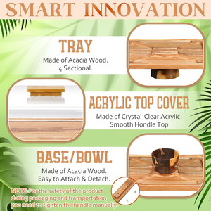 Giá bán buôn <span class=keywords><strong>cupcake</strong></span> Veggie salad trái cây tráng miệng bảng keo gỗ bánh hiển thị đứng với Acrylic Nắp - Product Image 3