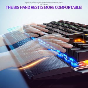 Nueva actualización K100 perilla multifunción Teclado mecánico profesional para juegos 108 teclas 12 luz RGB teclado de computadora con cable