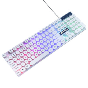 104-<strong>Key</strong> Wired <strong>Keyboard</strong> Mixed Color Luminous Feel USB Interface ESports Office Gaming Mechanical Notebook Tablet Users - Product Image 2