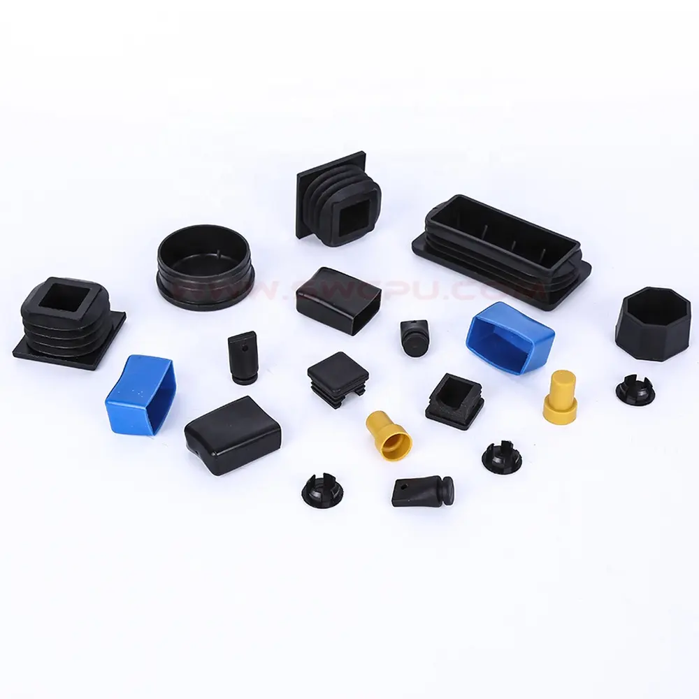 Plastic Molding Profile End Plugs / Square Tubing Pipes Caps / Plastic End Caps For Steel Tube