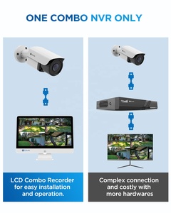 4COVR 8 pezzi 8MP 4K Bullet IP <span class=keywords><strong>Camera</strong></span> Audio 8 canali 2TB Monitor NVR kit per interni esterni CCTV PoE sistema di telecamere di sicurezza per la casa