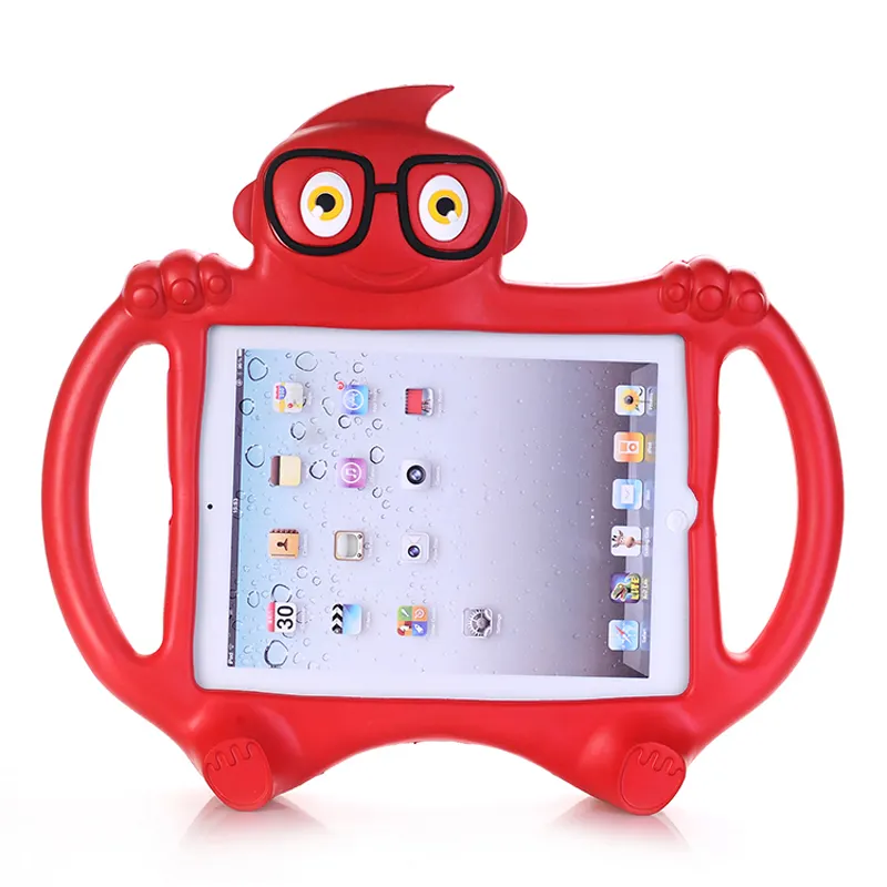 เด็กป้องกันผิวปลอดภัยยาง EVA จับยืนกรณีแท็บเล็ตสำหรับ iPad 2 3 4 9.7นิ้วปกซิลิโคน