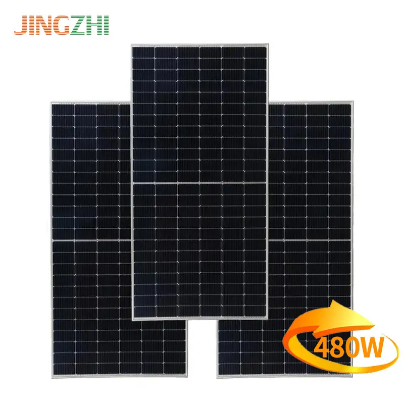 JZ Power Vidro Duplo Bifacial Fotovoltaico Monocristalino Painéis Solares 500W 550W 650W 660W 680W 700W Preto Painel Solar Preço