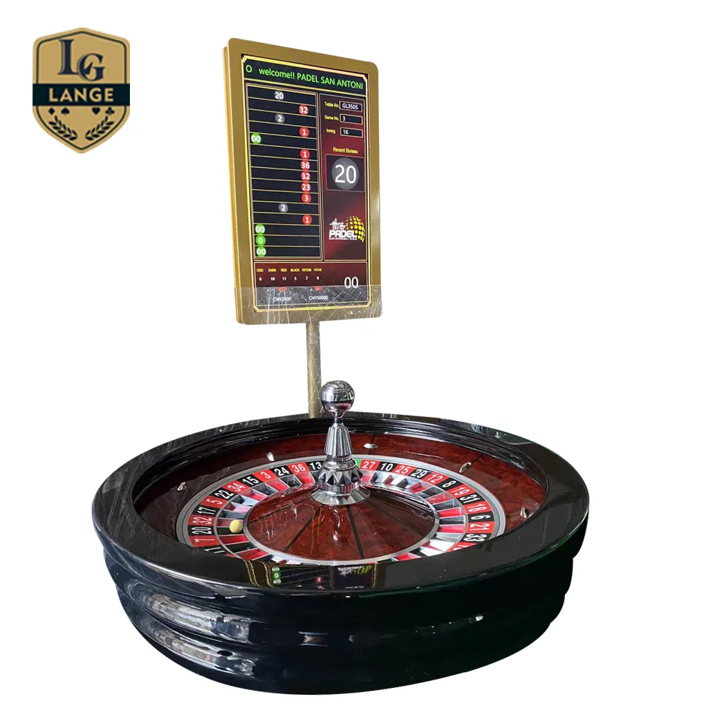 Lange-Mesa de ruleta profesional, mesa de póker de madera de estilo de Casino americano