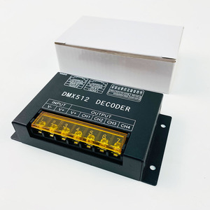 Декодер DMX512 RGBW, черный стальной корпус, 12-24 В, 8 а/канал, 4 канала, контроллер светодиодной ленты RGBW, декодер DMX 512 - Product Image 3