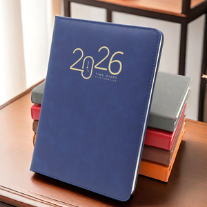 Cuaderno diario de cuero 2026 A5 con plan de horario y agenda de calendario diario impreso para regalo de negocios con cubierta de papel - Product Image 6