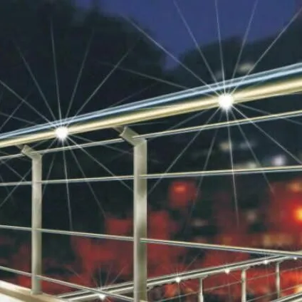 مصنع إستانلستيل مخصص درابزين مصباح ليد أضواء درابزين سلم الدرابزين