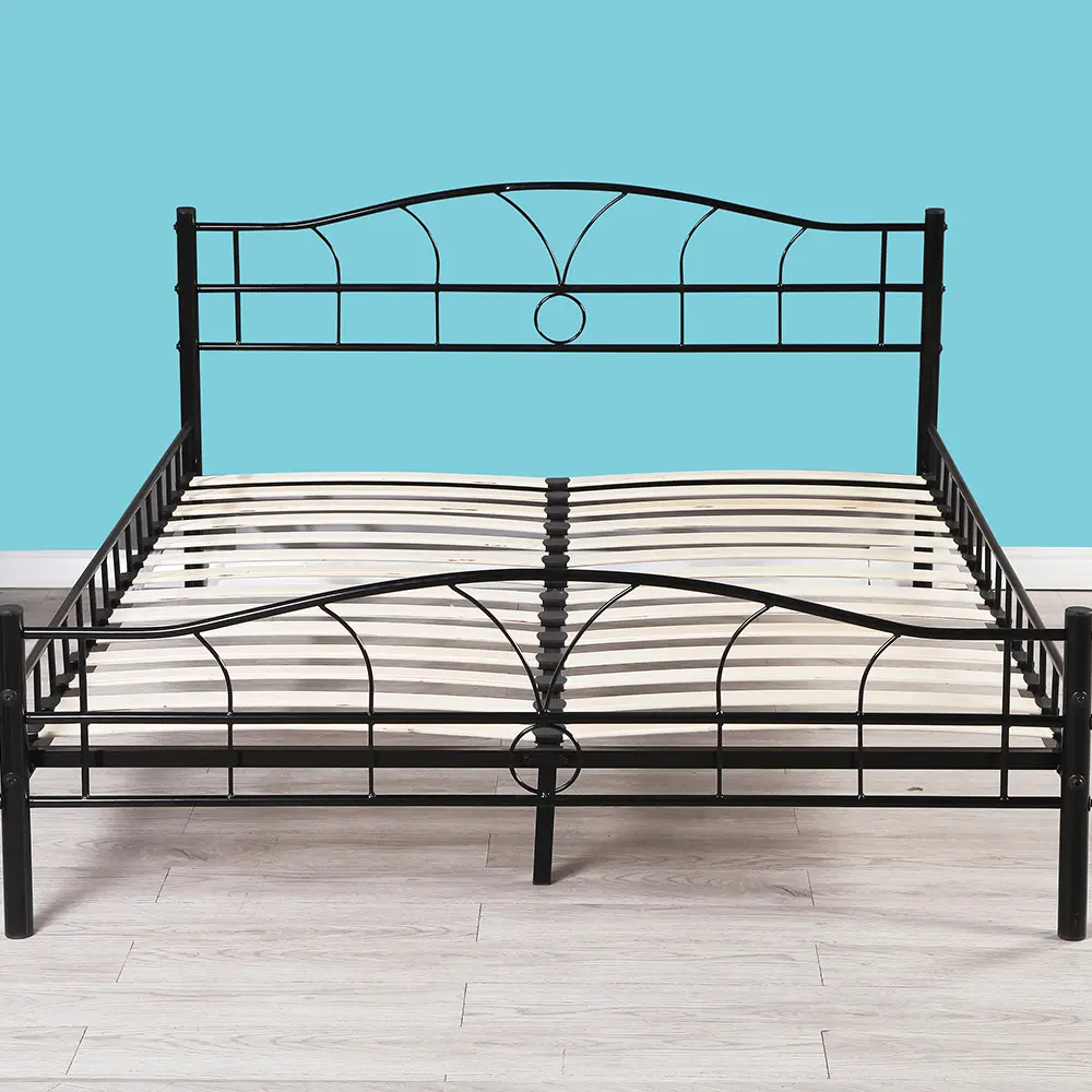 Marco de cama personalizado de tamaño único, marco de Metal de doble tamaño, precio barato