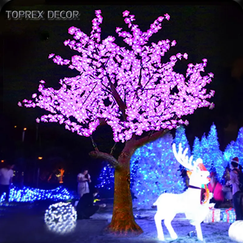 Árbol de cerezo con flor iluminada led, fabricante de Navidad