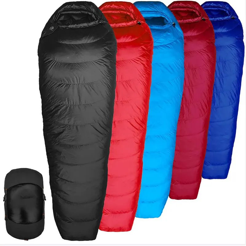 Winter Outdoor Camping Backpacking Hiking Waterproof Ultra-Light Portable Nylon Down-Cotton Wholesale Sleeping Bag
