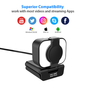 Full HD 1080P USB-Webcam für PC Autofokus Computer Gaming & Chat roulette Web Cam mit CMOS-Bildsensor - Product Image 4